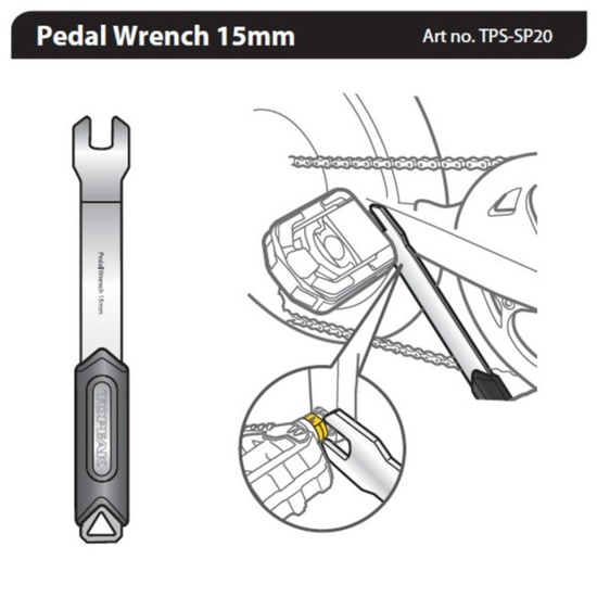 Key Topeak Pedal Wrench 15mm TPS-SP20