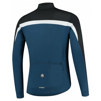Männer warm fahrradtrikot Rogelli Kurs blau-schwarz-weiß ROG351006, Rogelli