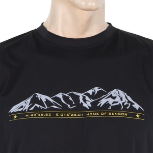 Herren T-Shirt Sensor PT Coolmax Fresh Mountains black 16100001, Sensor